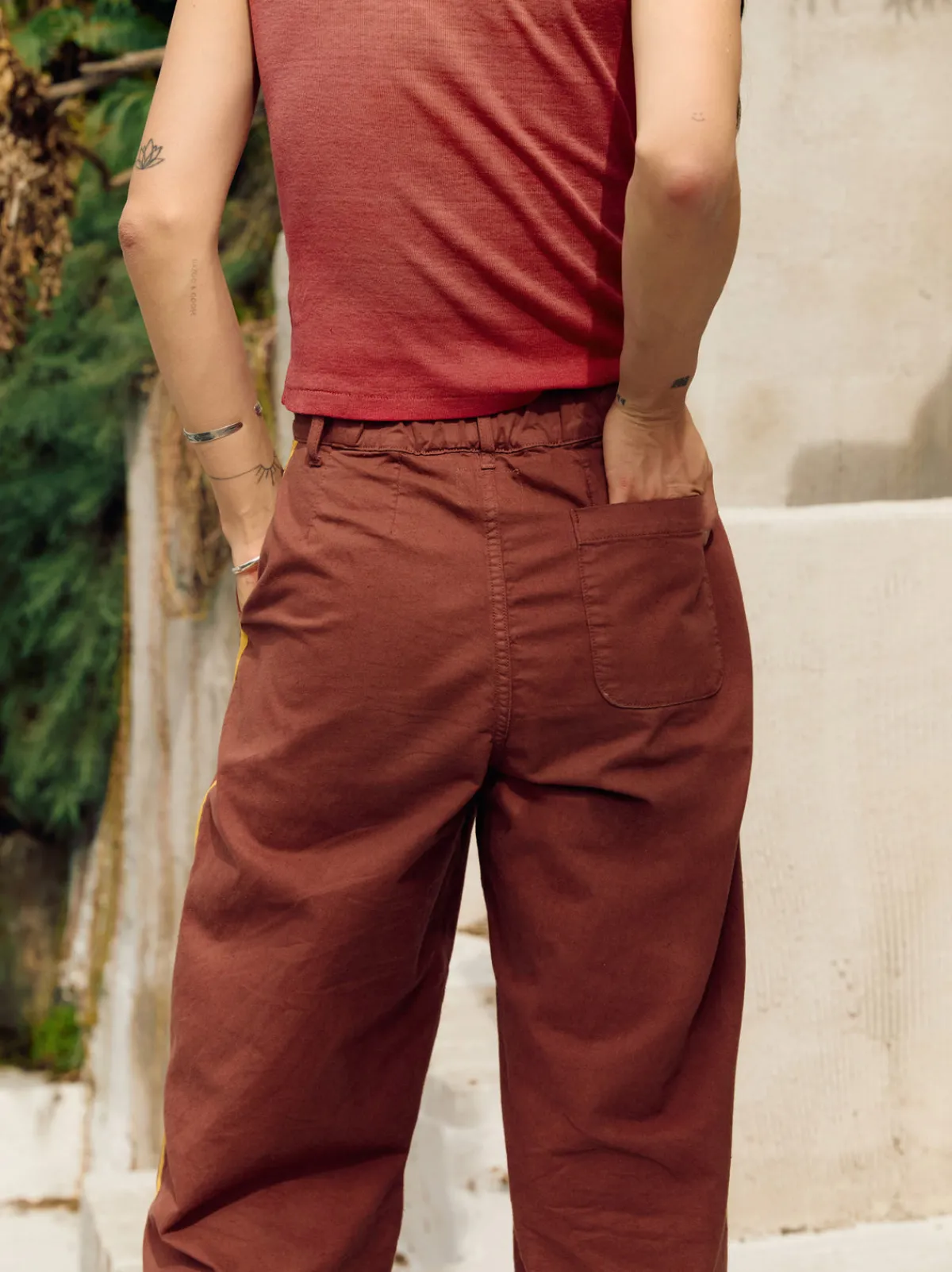 Women Imogene + Willie baker striped trouser in terra
