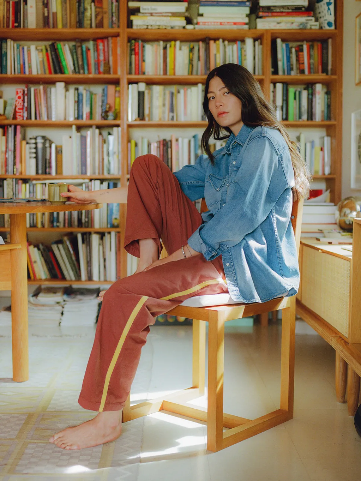 Women Imogene + Willie baker striped trouser in terra