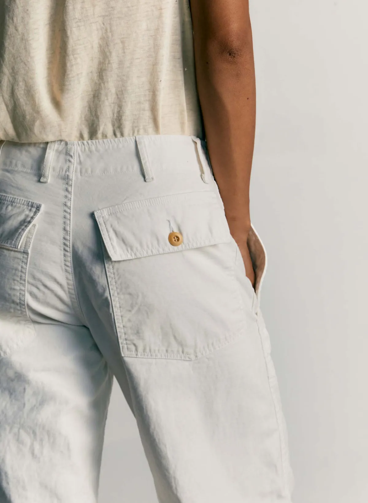 Women Imogene + Willie blake military trouser in white