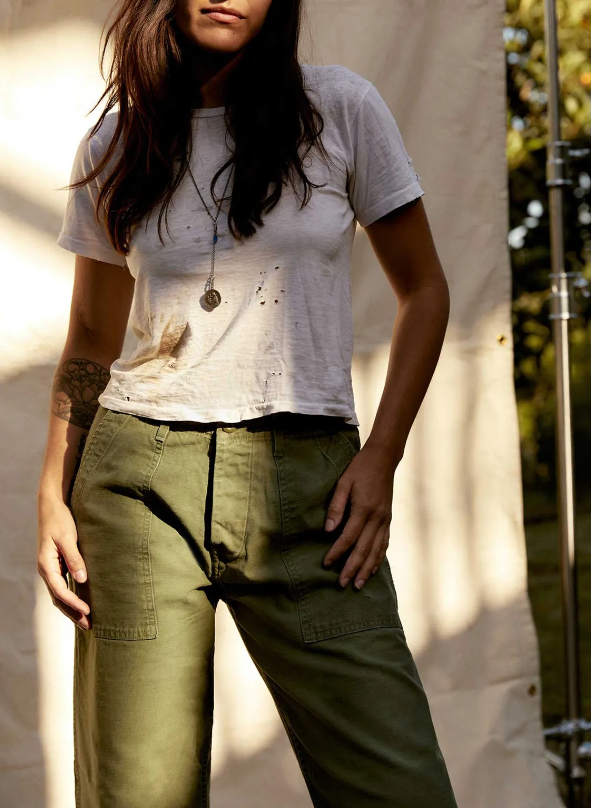 Women Imogene + Willie blake military trouser in olive