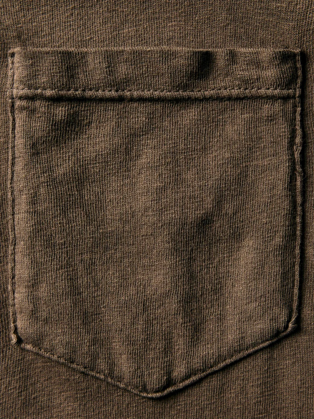 Imogene + Willie brown knit pocket tee