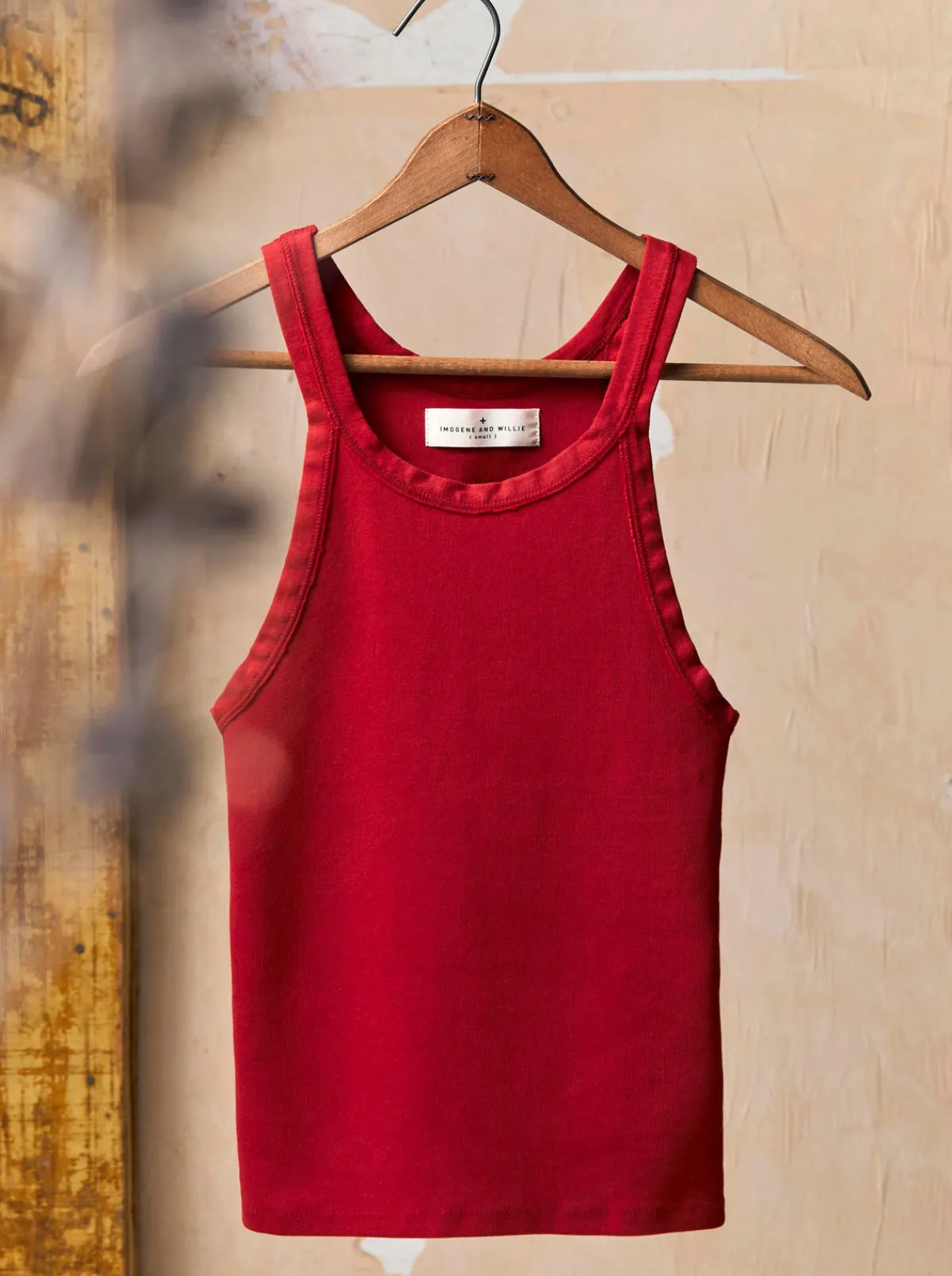 Women Imogene + Willie cardinal ribbed racerback tank