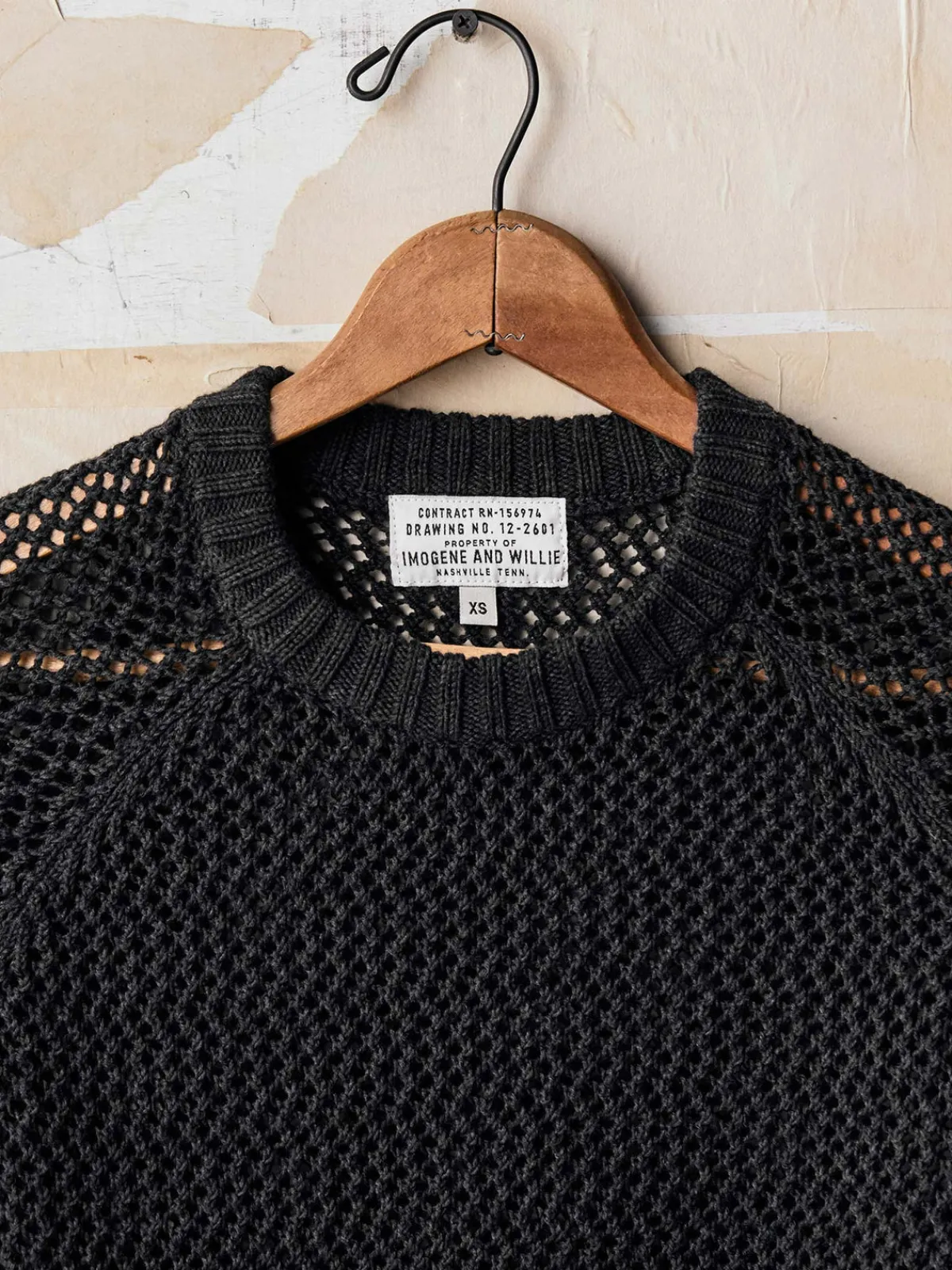Women Imogene + Willie cascabel open weave sweater in black