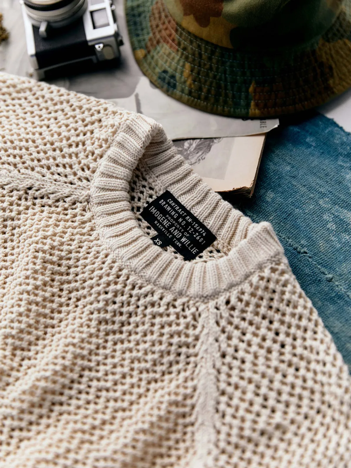 Women Imogene + Willie cascabel open weave sweater in natural