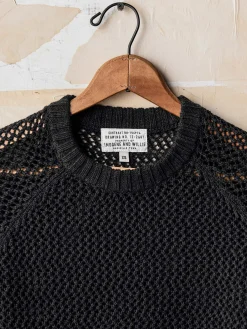 Imogene + Willie cascabel open weave sweater in black