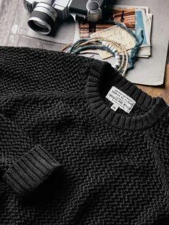 Imogene + Willie cascabel open weave sweater in black