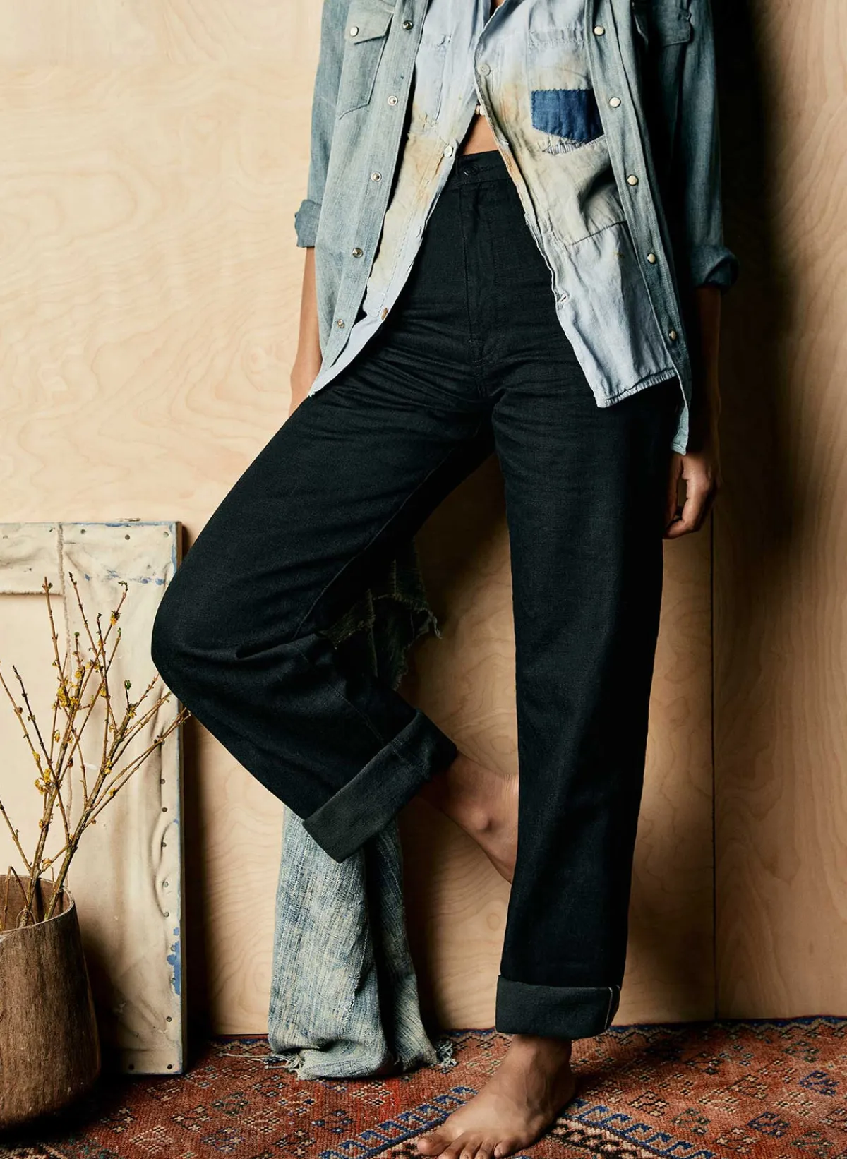 Women Imogene + Willie catherine black selvage rinse