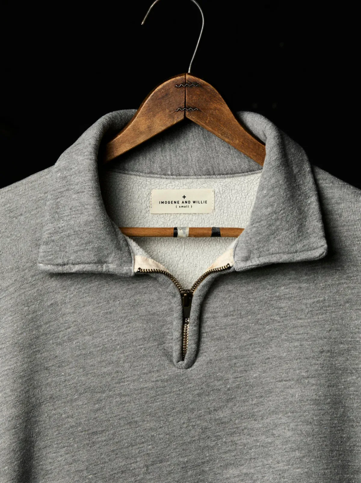 Women Imogene + Willie cut sleeve cropped quarter zip