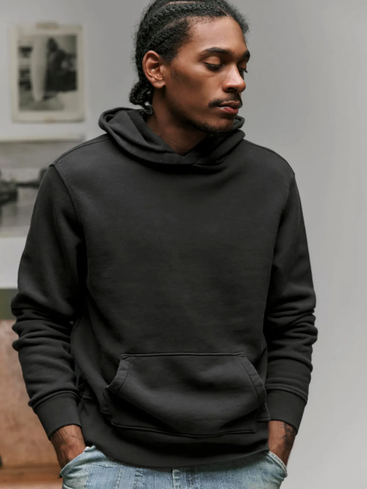 Imogene + Willie davenport hoodie in faded black