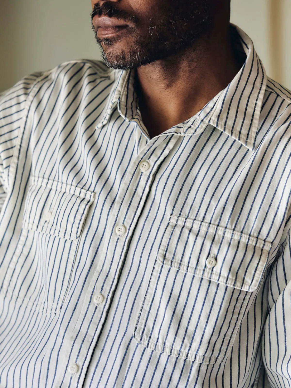 Imogene + Willie earl navy stripe