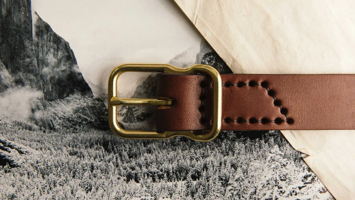Women Imogene + Willie emil erwin narrow signature belt in walnut