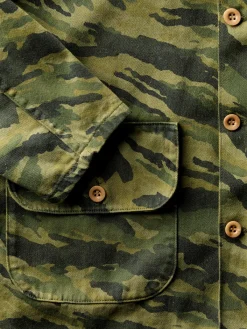Imogene + Willie fatigue jacket in brushstroke camo