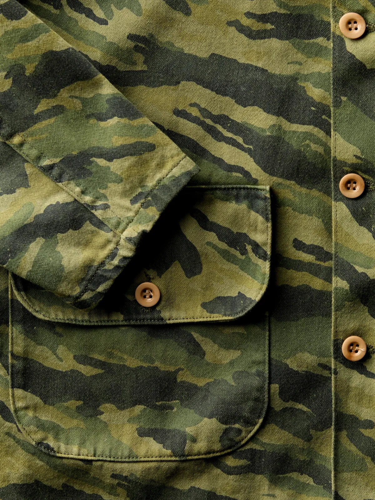 Women Imogene + Willie fatigue jacket in brushstroke camo