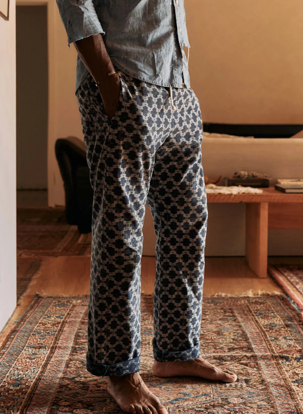 Imogene + Willie fethiye in indigo kiji print