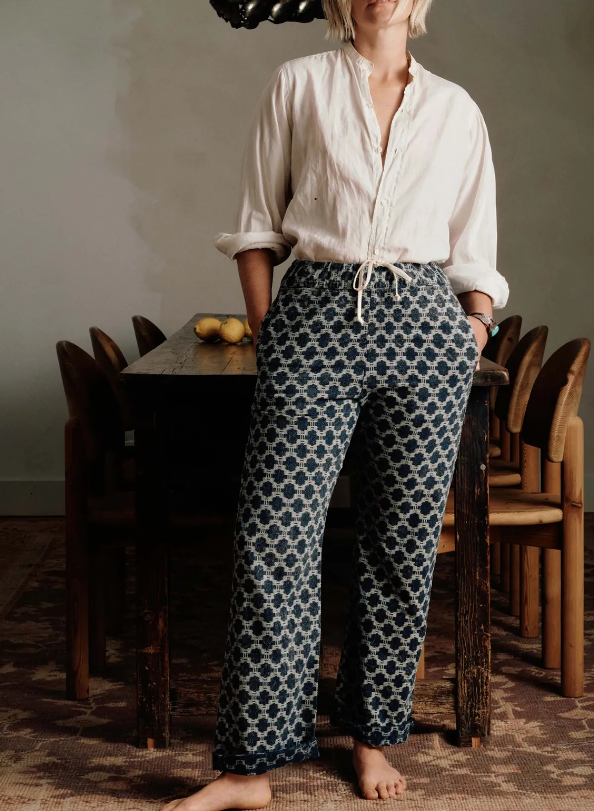 Women Imogene + Willie fethiye in indigo kiji print