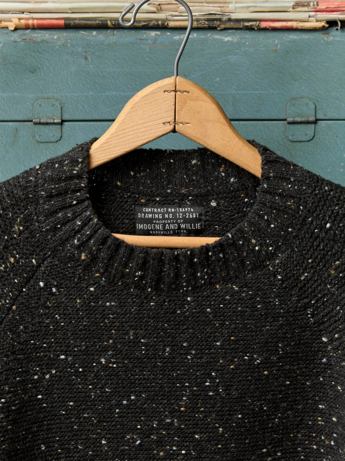 Women Imogene + Willie galway wool sweater in black nep