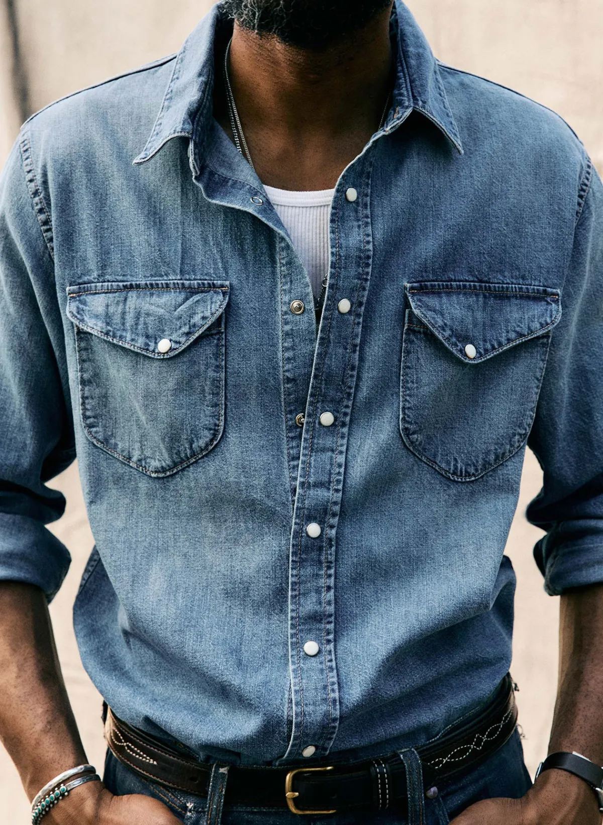 Imogene + Willie hayes washed pearl snap