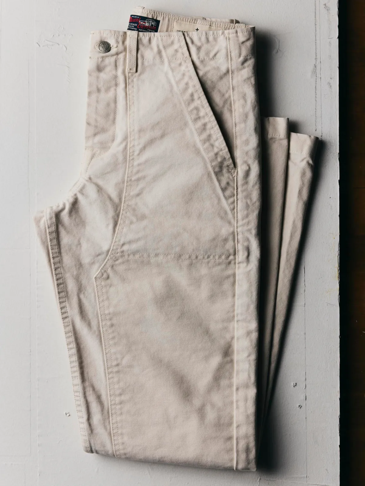 Imogene + Willie hencye canvas workpant in natural