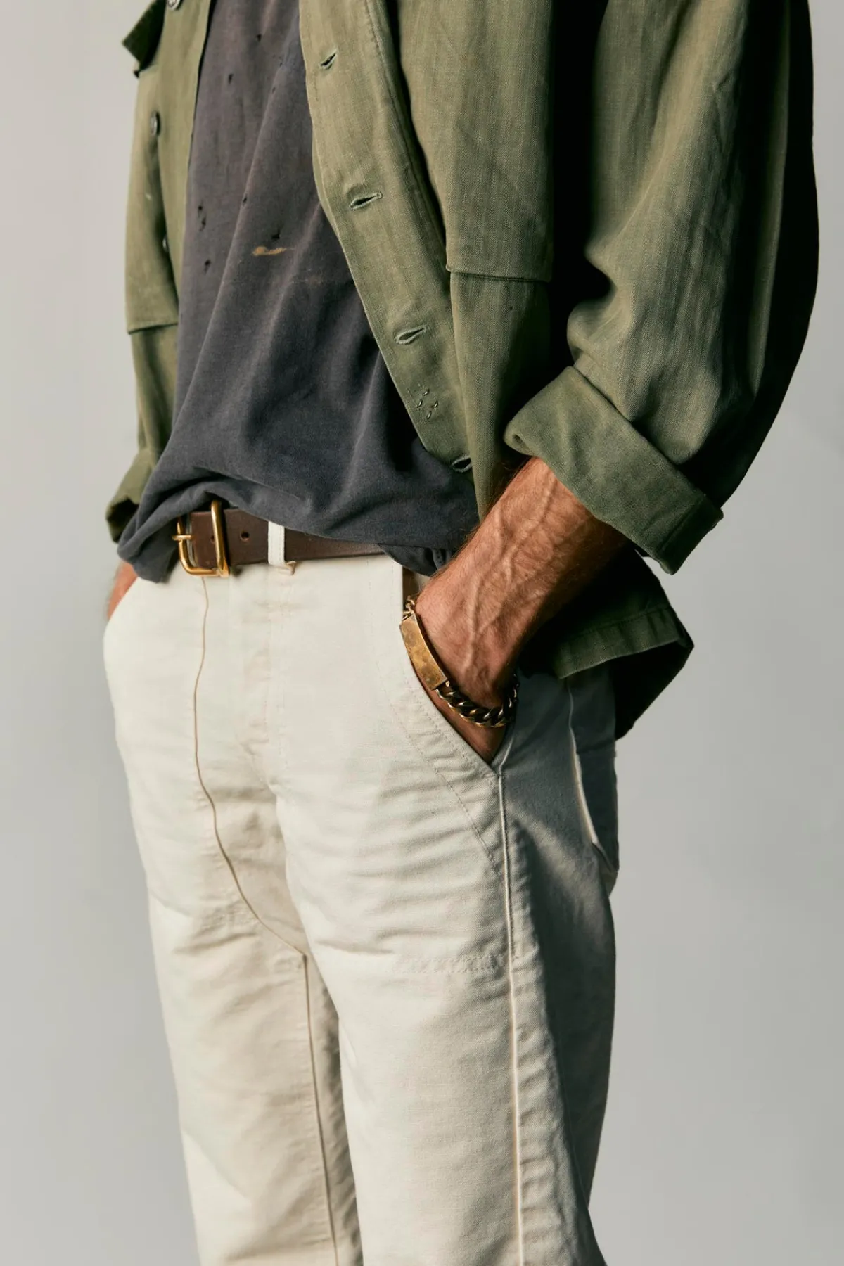 Imogene + Willie hencye canvas workpant in natural