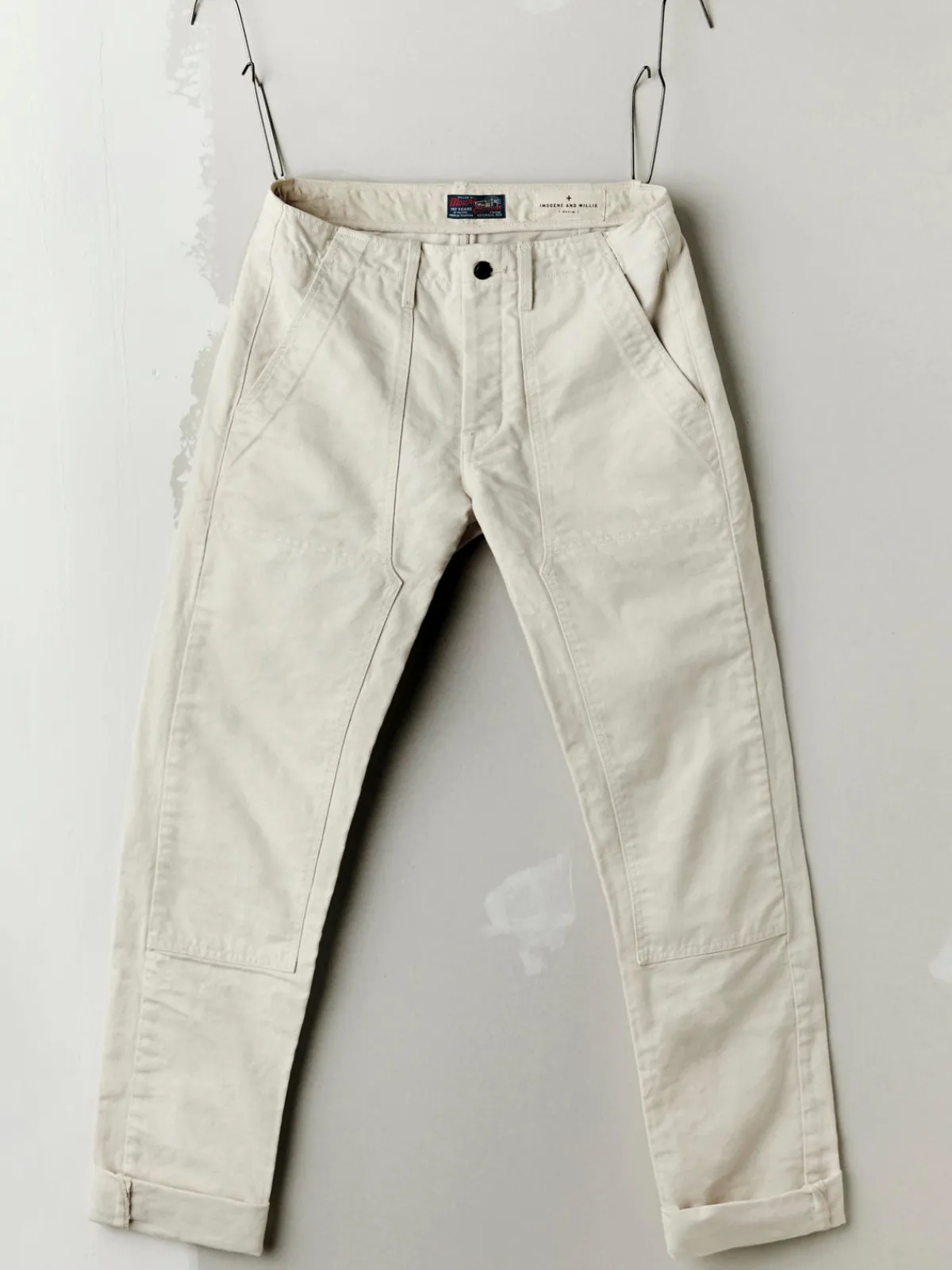 Imogene + Willie hencye canvas workpant in natural