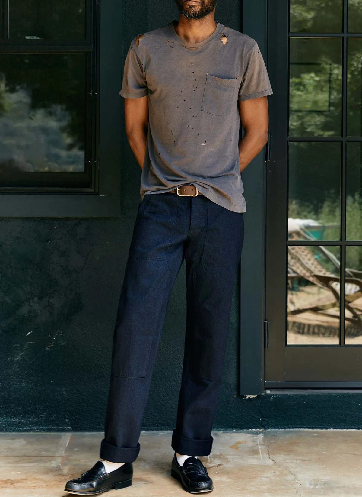 Imogene + Willie hencye workpant in black indigo