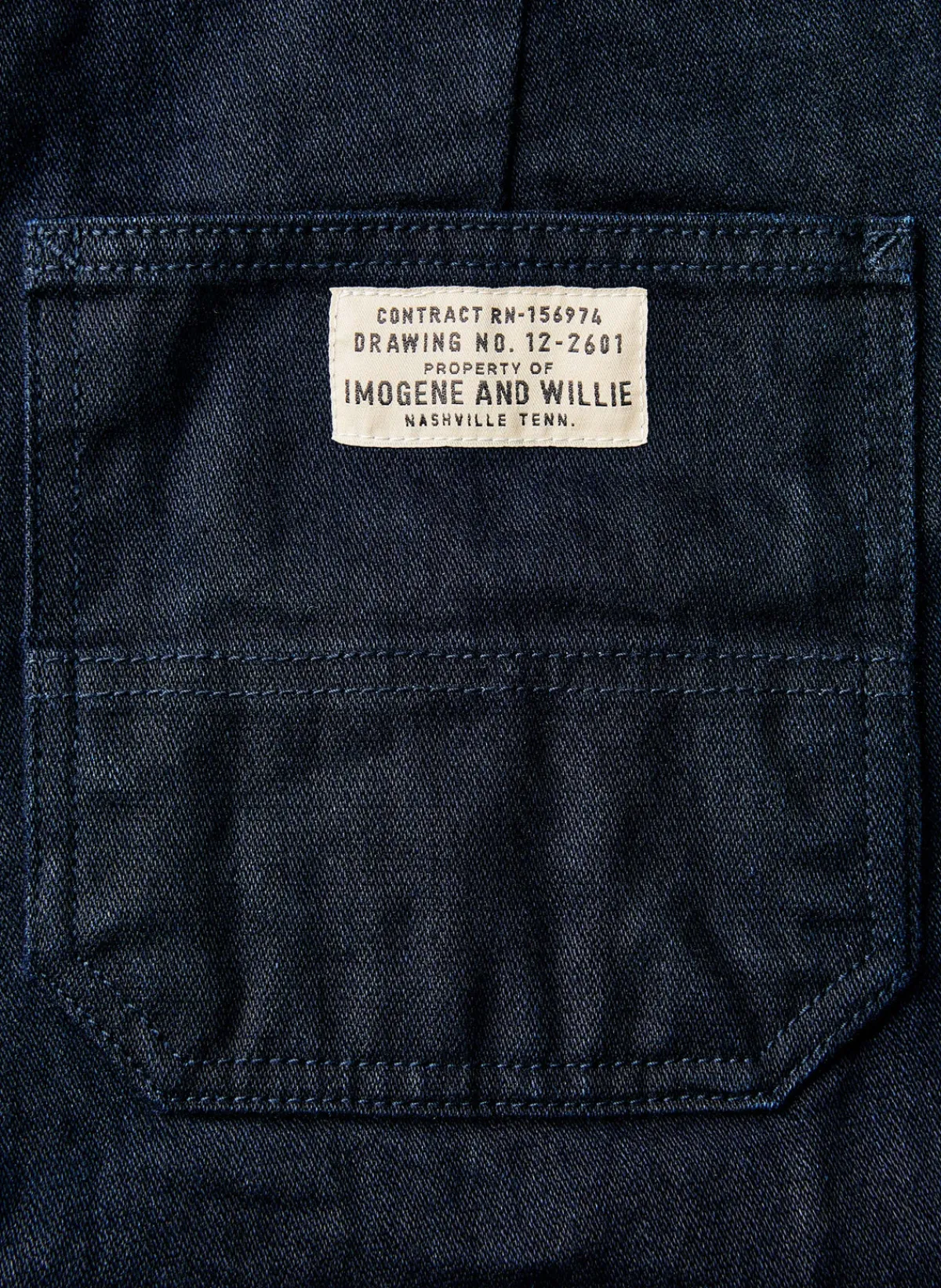 Imogene + Willie hencye workpant in black indigo