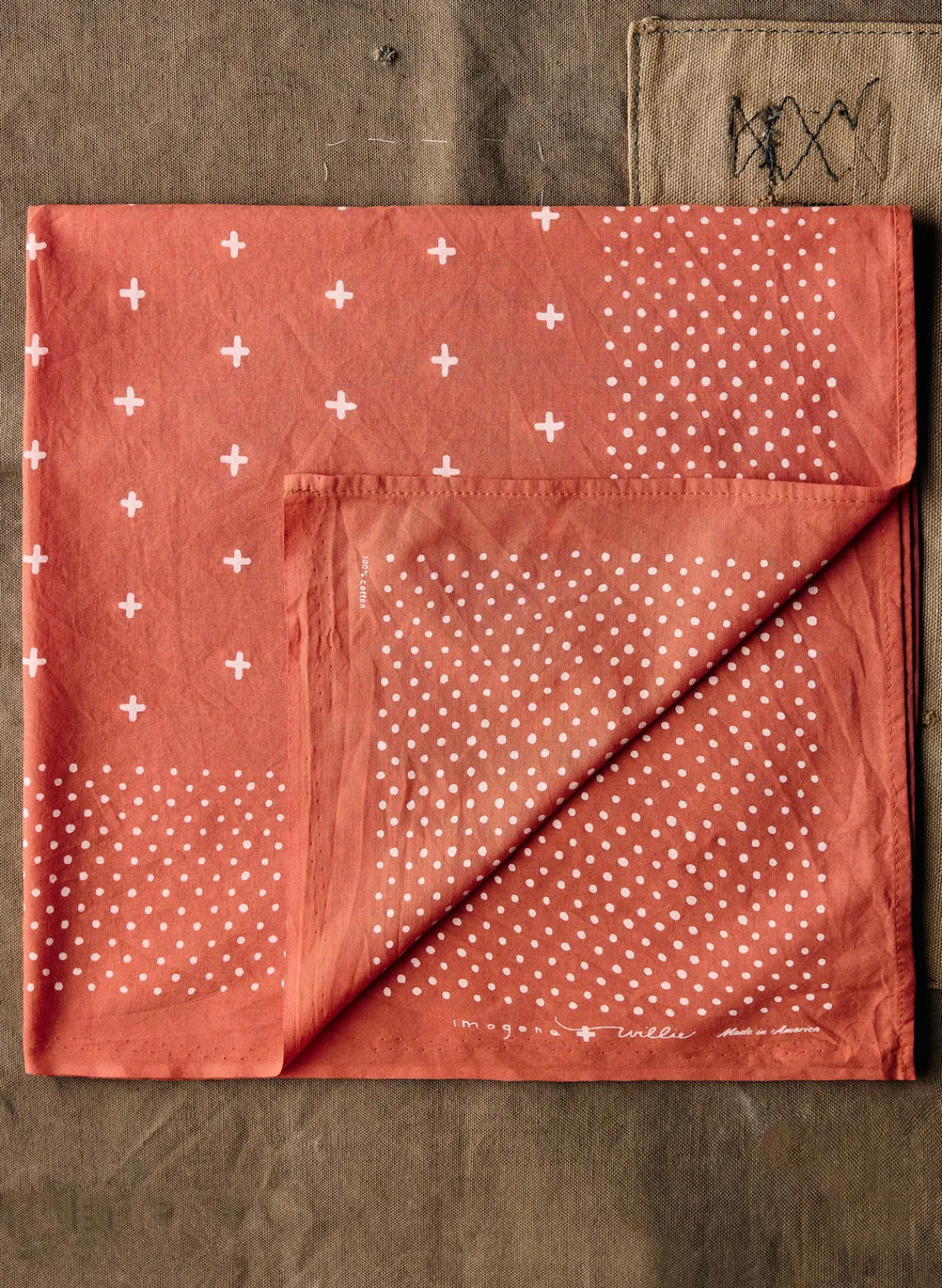 Women Imogene + Willie i+w vintage orange bandana