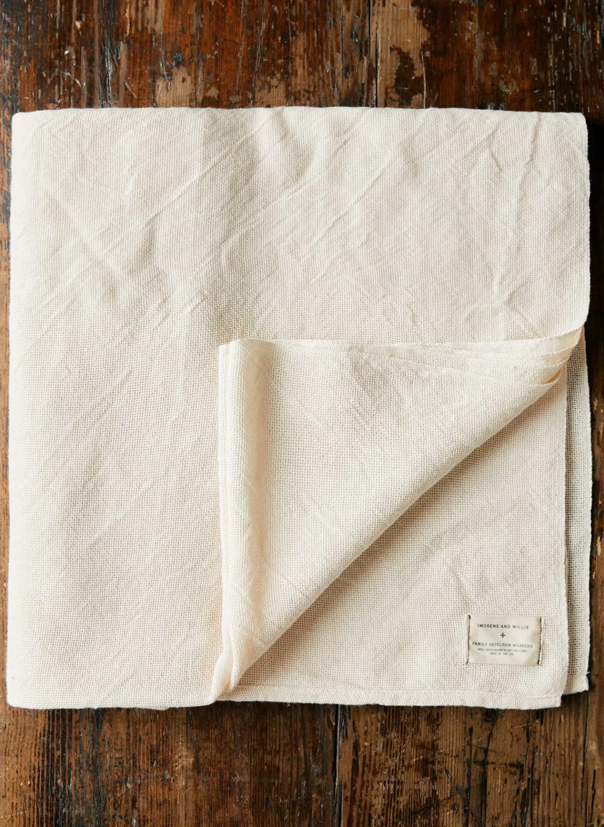 Women Imogene + Willie i+w x family heirloom weavers cotton throw in natural