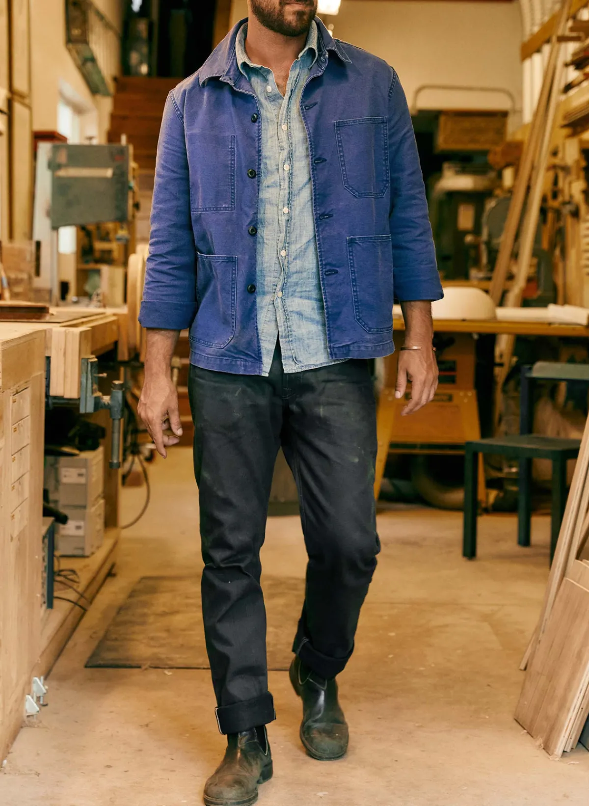 Imogene + Willie jack jacket french blue