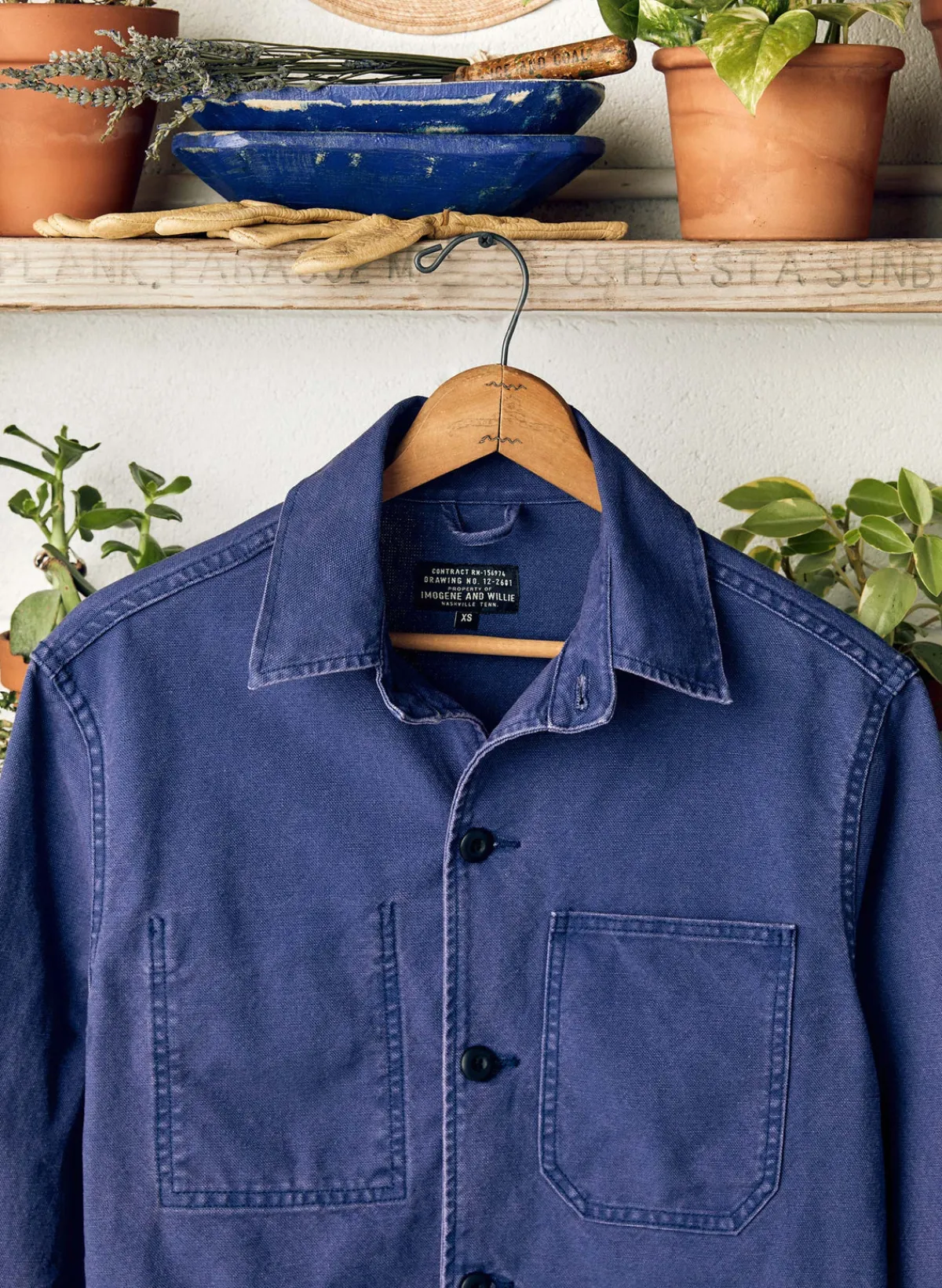 Imogene + Willie jack jacket french blue