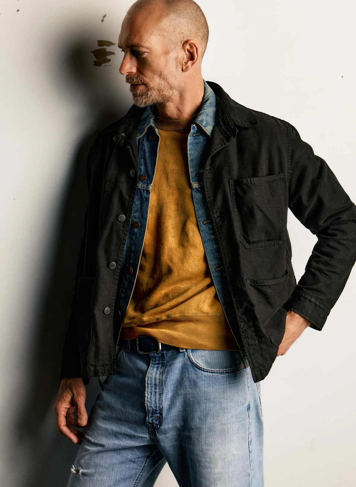 Imogene + Willie jack jacket in overdyed slate