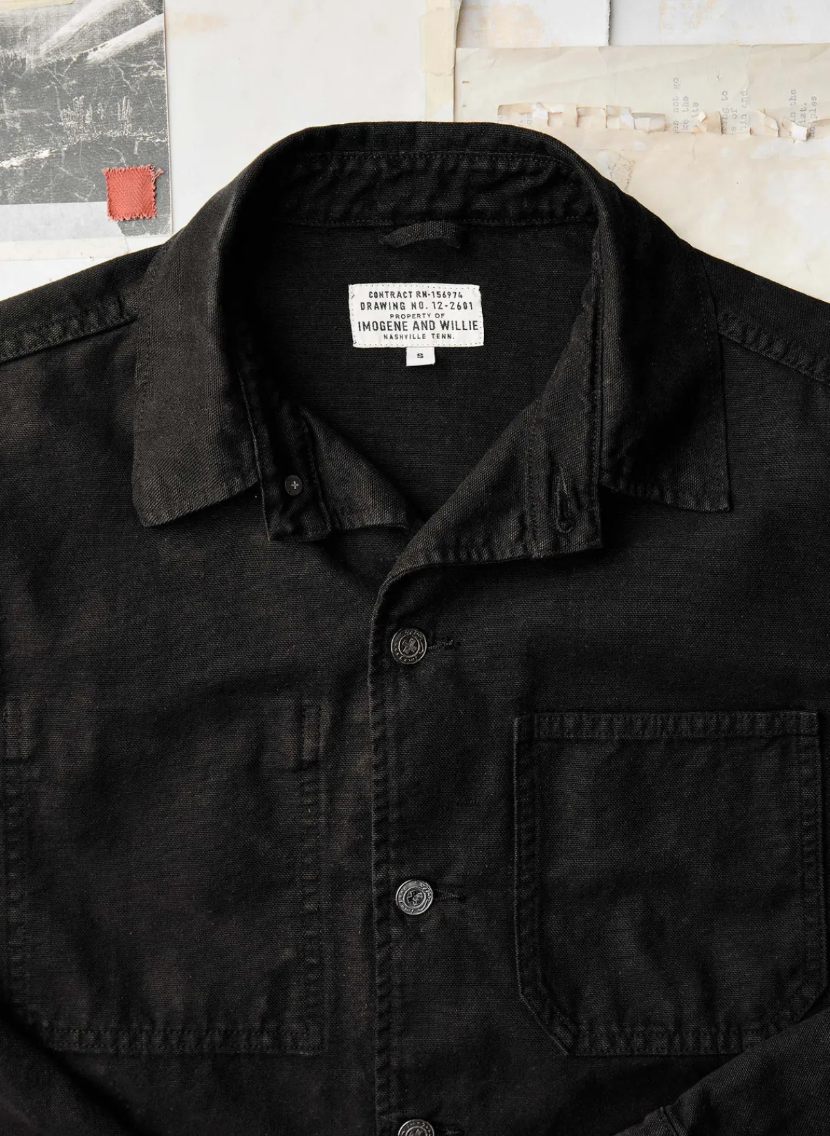 Imogene + Willie jack jacket in overdyed slate