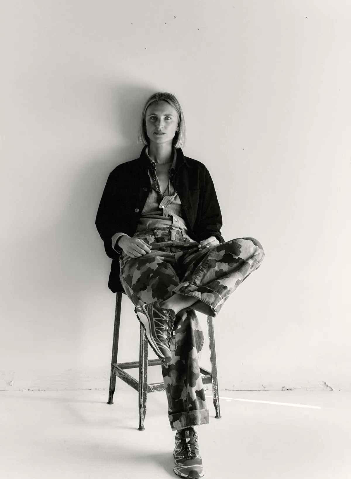 Women Imogene + Willie jack jacket in overdyed slate