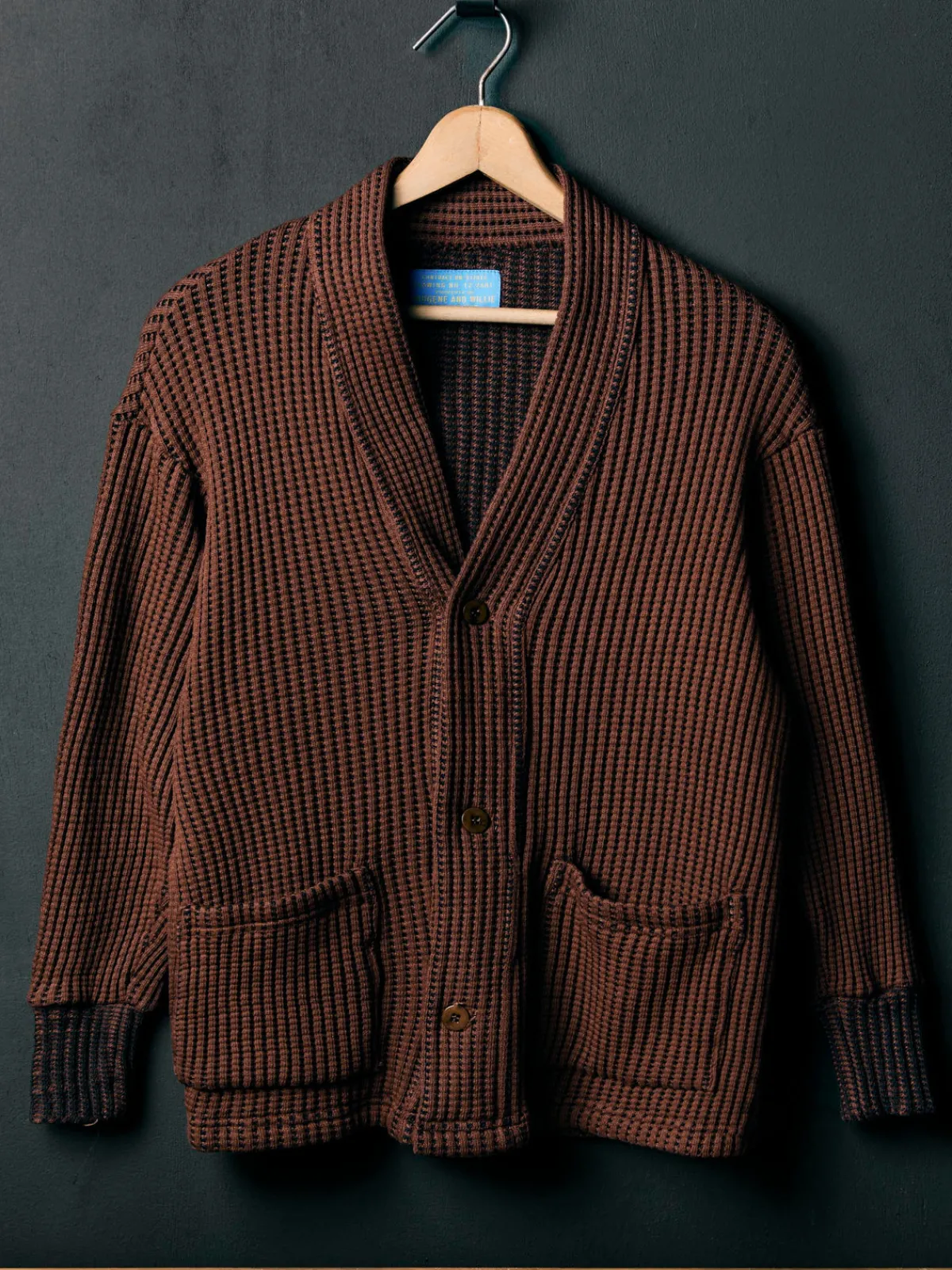 Women Imogene + Willie knit waffle cardigan in brown