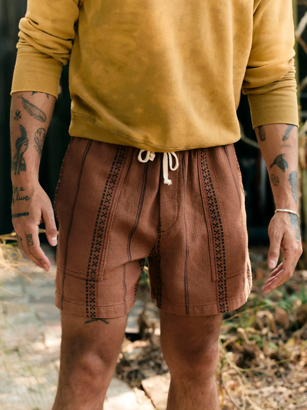 Imogene + Willie lagos lounge short in brown