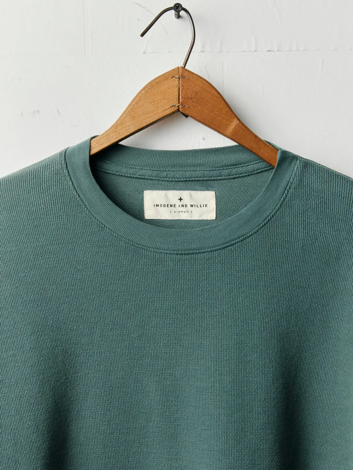 Women Imogene + Willie long sleeve midweight crew in spruce