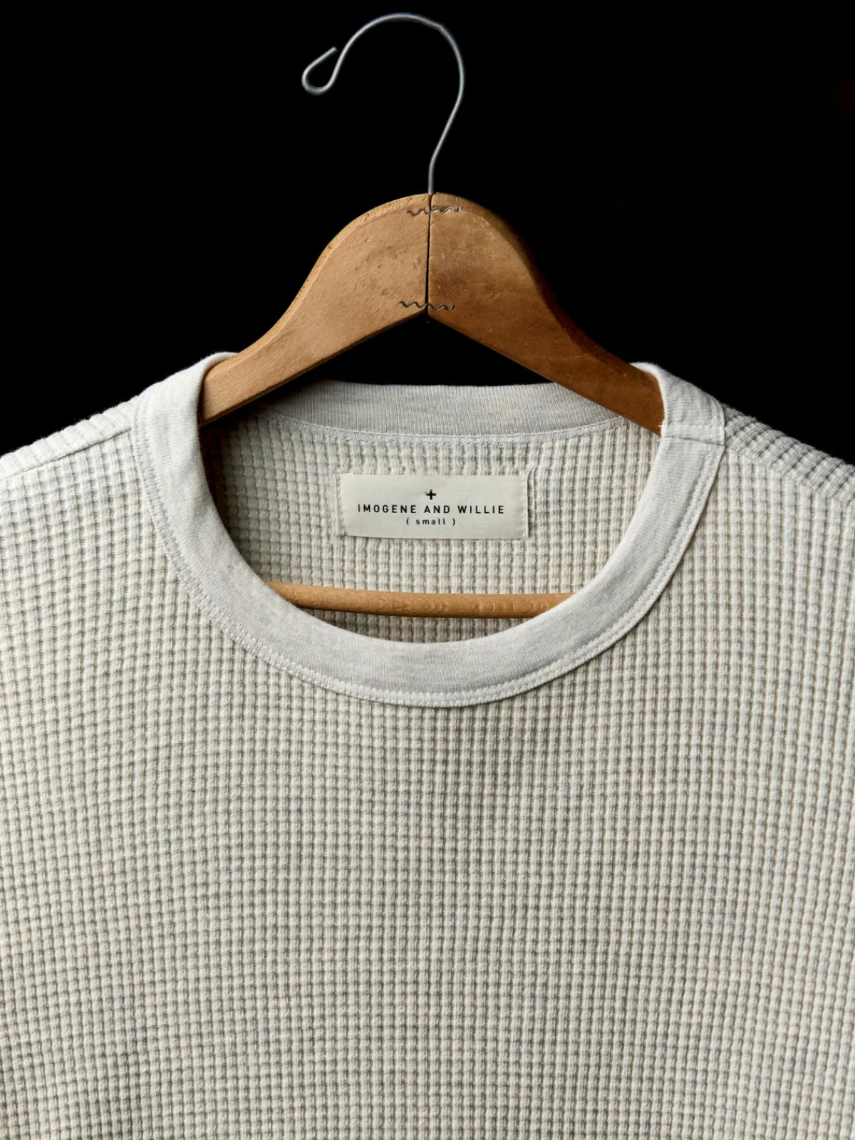 Imogene + Willie long sleeve thermal crew in ash