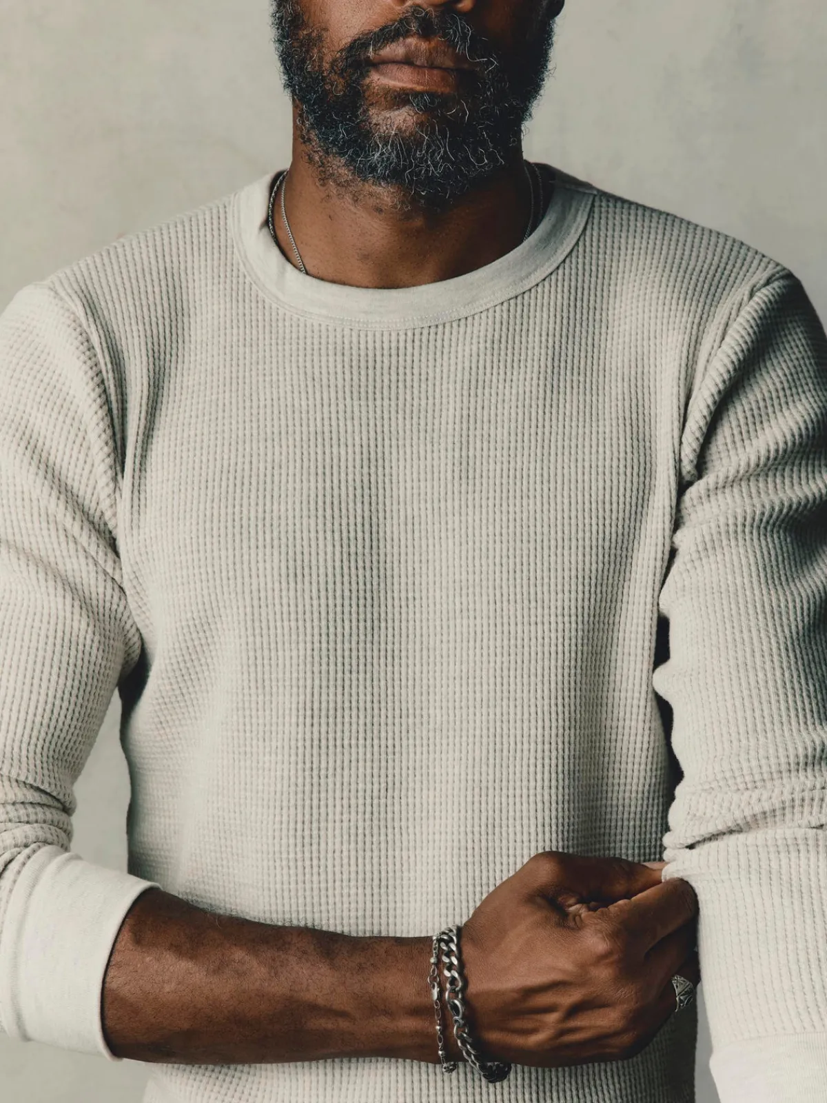 Imogene + Willie long sleeve thermal crew in ash