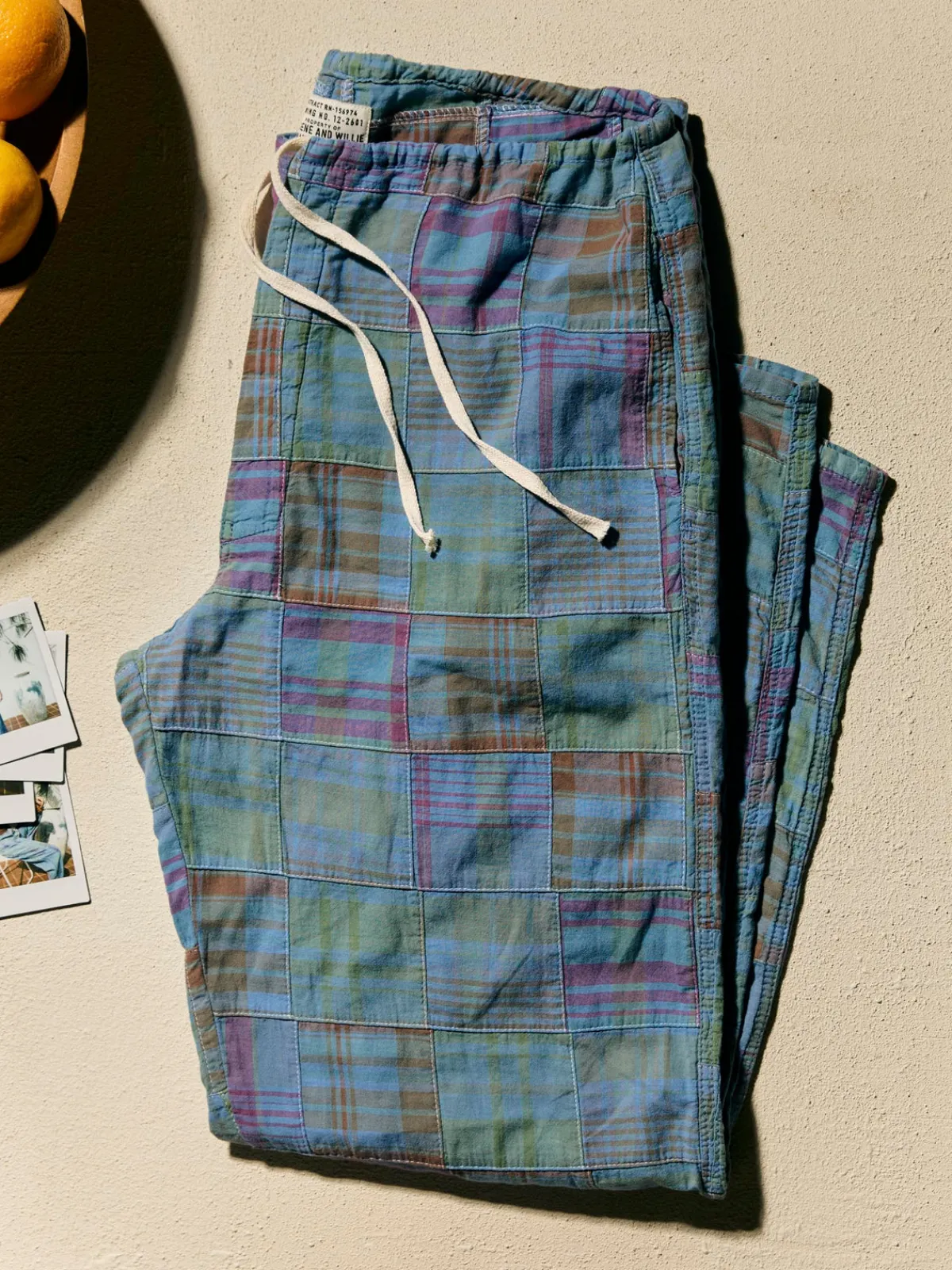 Imogene + Willie madras lounge pant in stafford