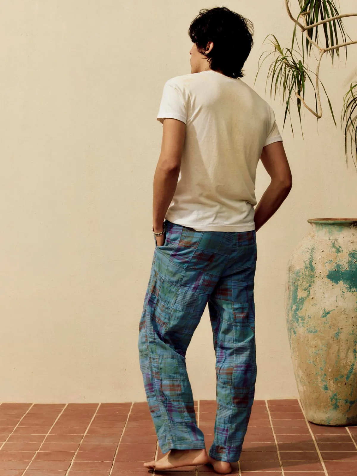 Imogene + Willie madras lounge pant in stafford
