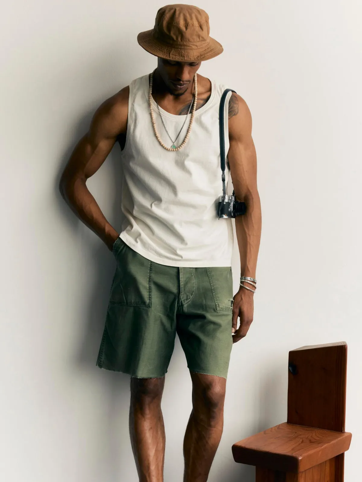 Imogene + Willie midweight box tank in vintage white