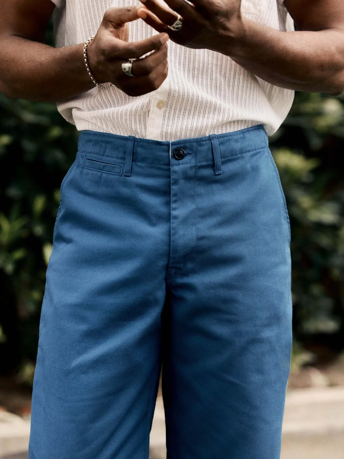 Imogene + Willie oceanside relaxed pant in postman blue