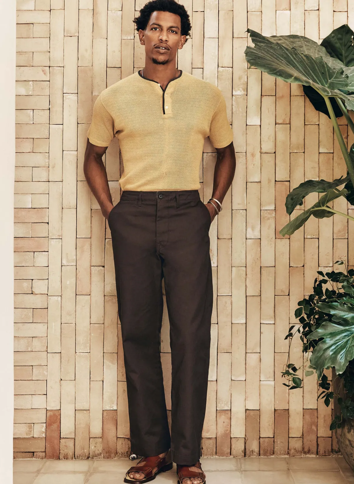 Imogene + Willie oceanside relaxed pant in brown