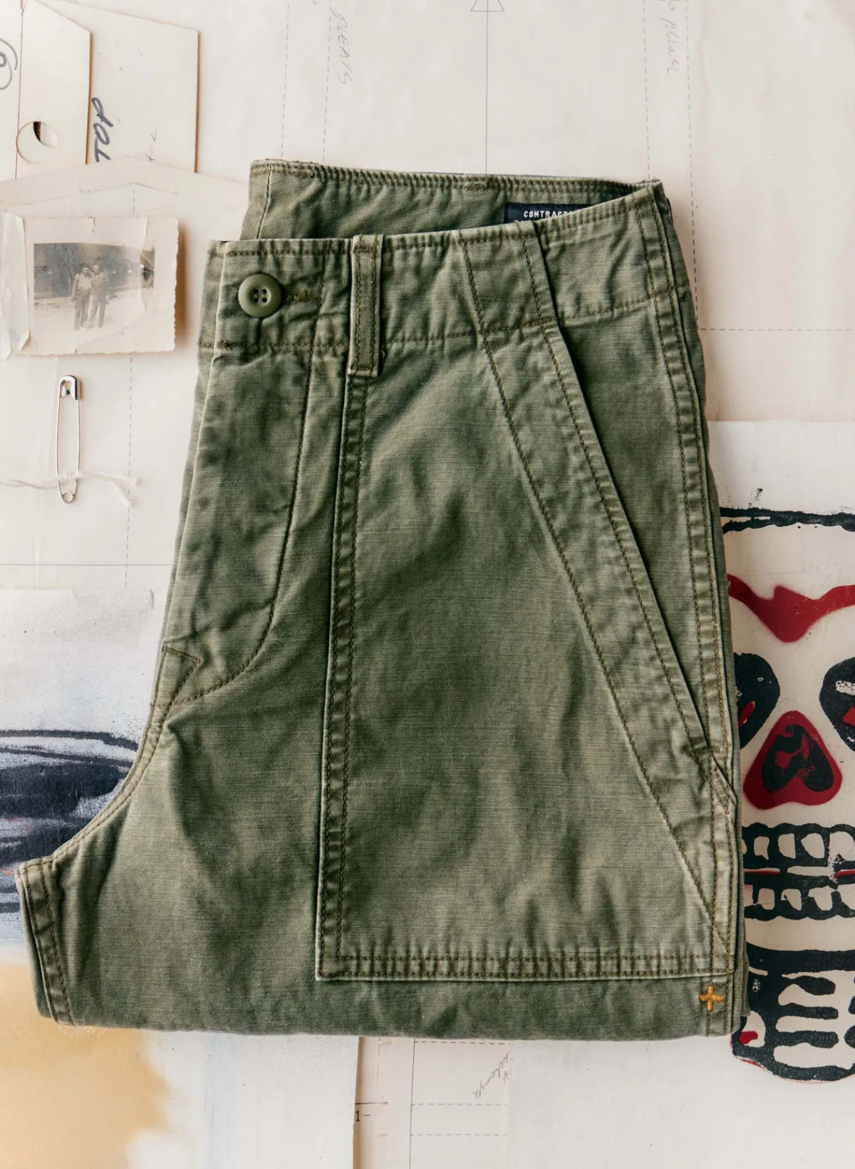 Imogene + Willie oliver military trouser in olive