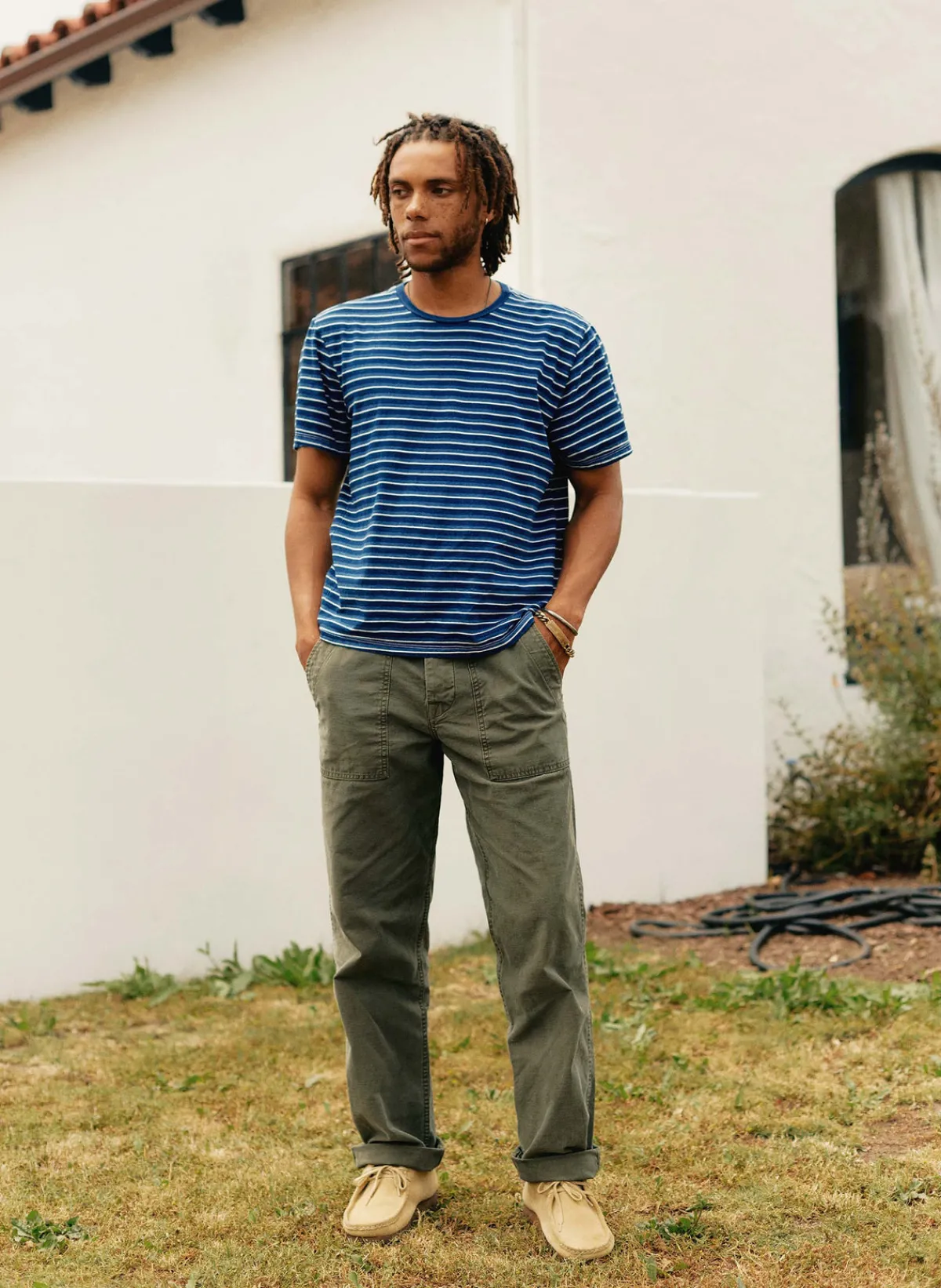 Imogene + Willie oliver military trouser in olive