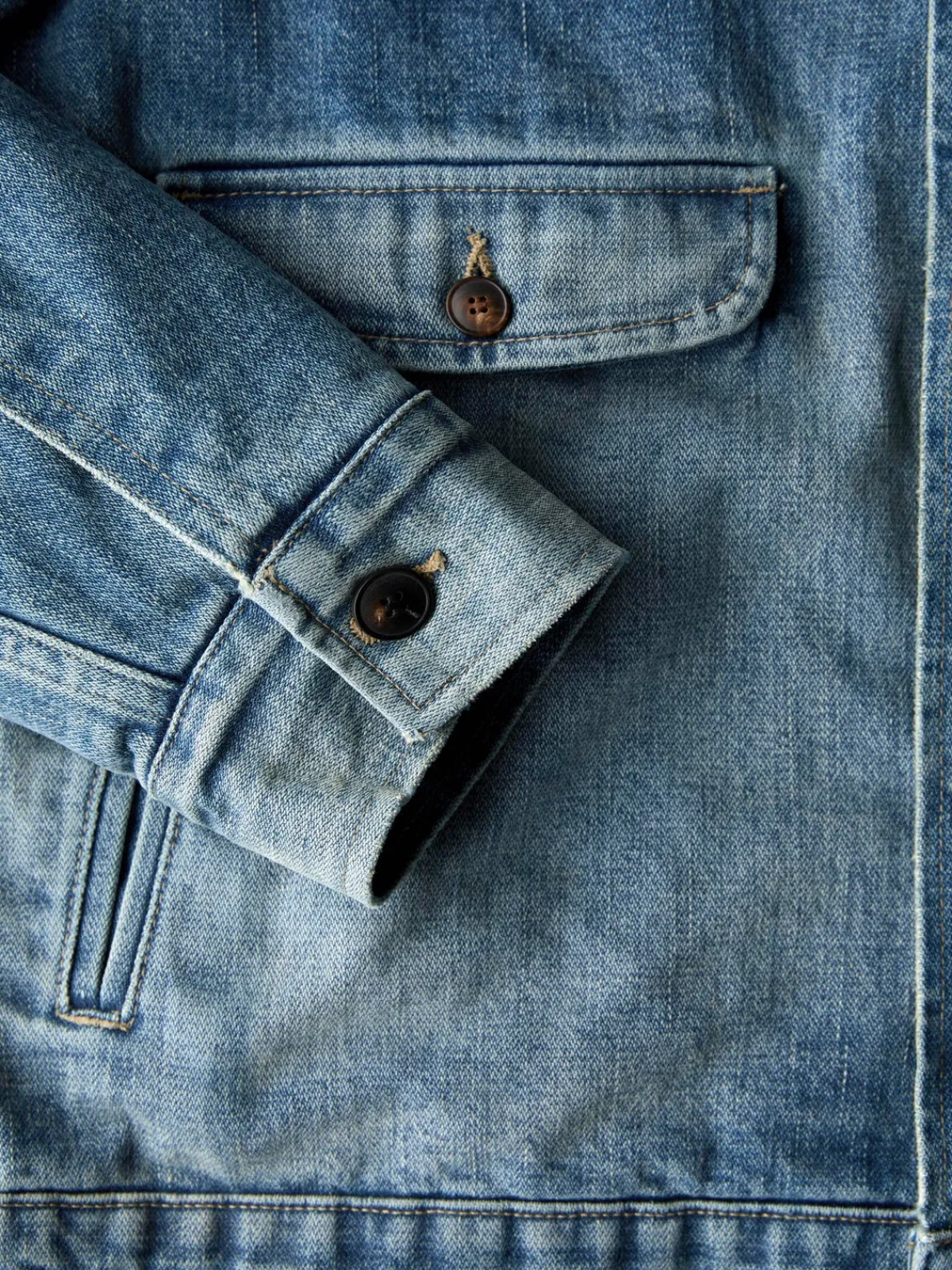 Women Imogene + Willie quilt lined washed denim chore coat