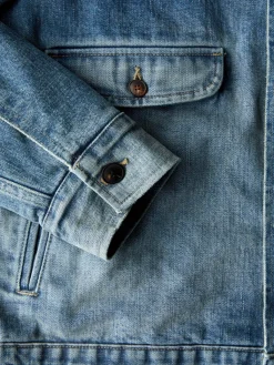 Imogene + Willie quilt lined washed denim chore coat