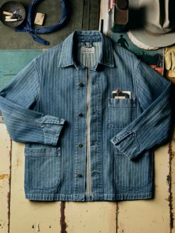 Imogene + Willie ranch jacket in washed indigo stripe