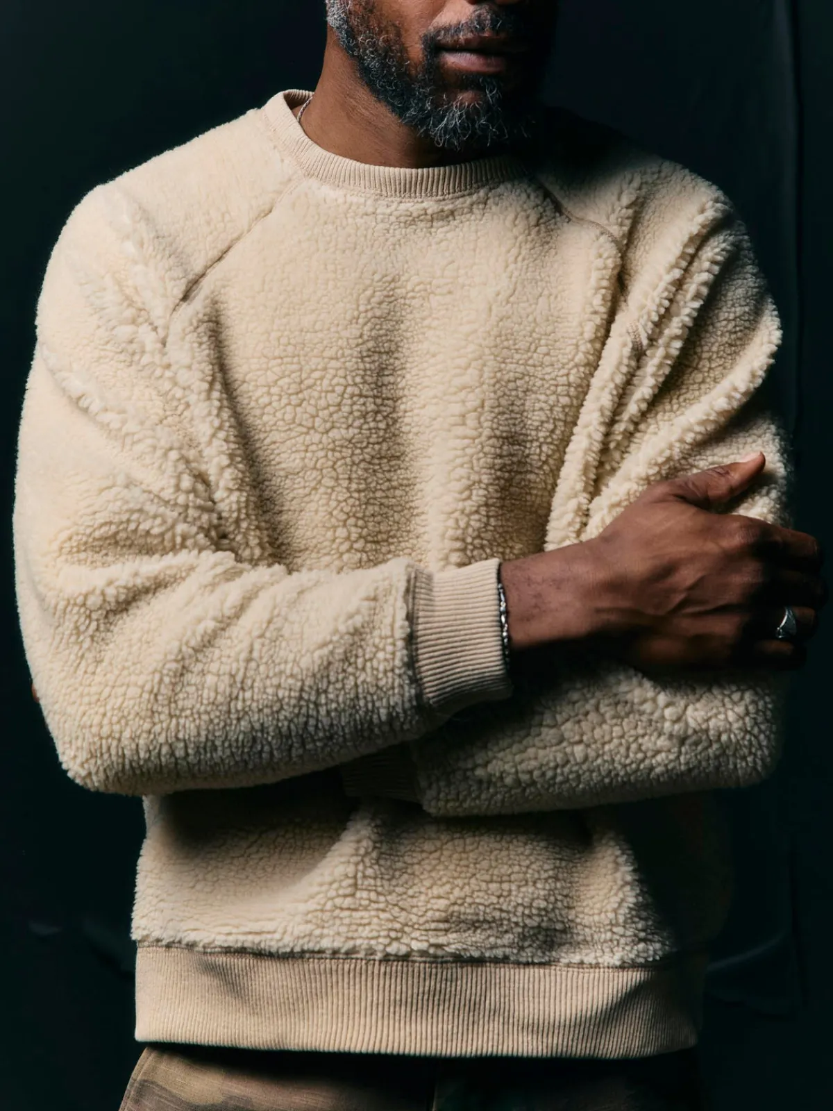 Imogene + Willie ribbed sherpa crew in dover