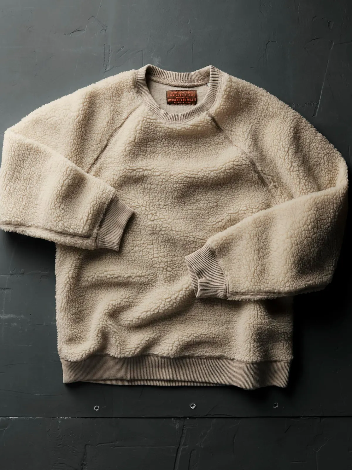 Imogene + Willie ribbed sherpa crew in dover